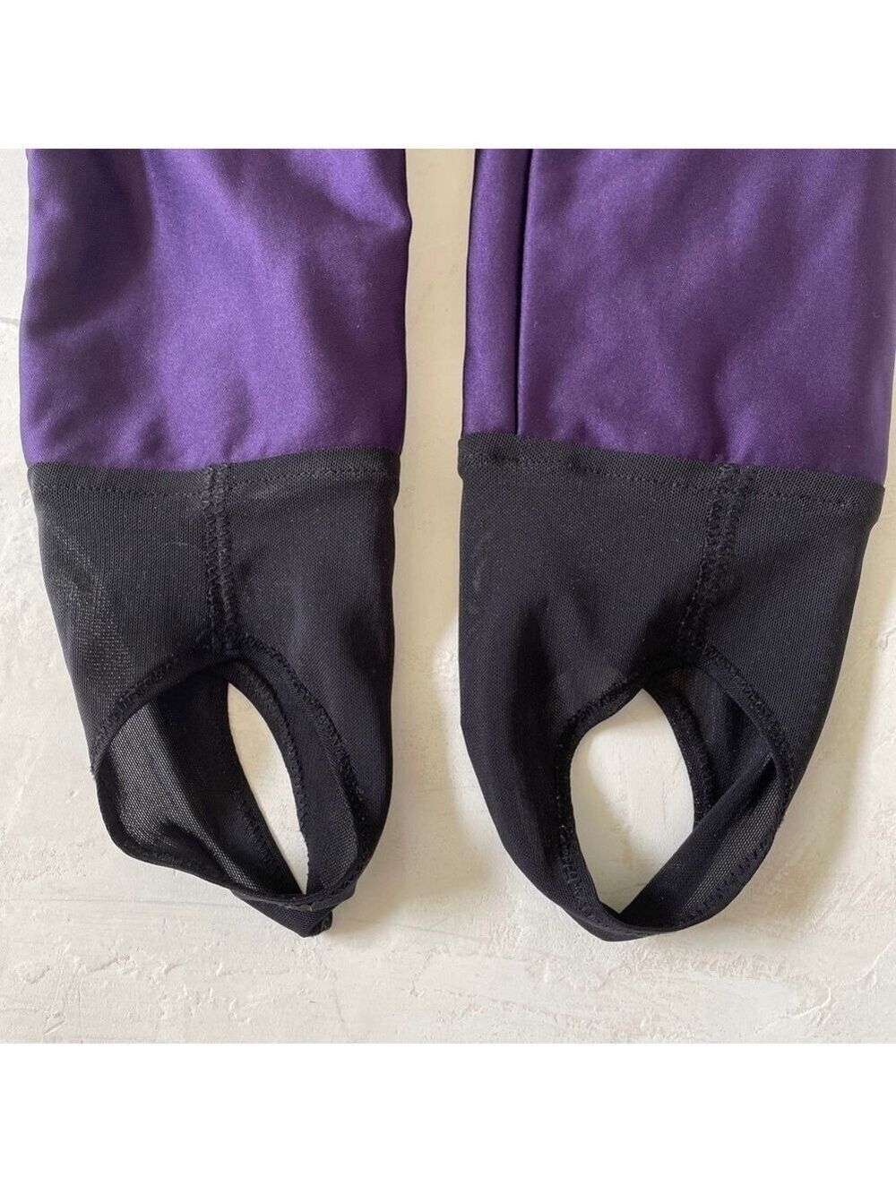 Vintage Nils Women's Black Snow Ski Bib Pants Stirrup Overalls Schoeller Size 4R - Picture 11 of 11